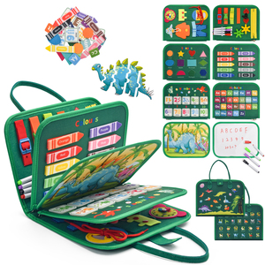 Montessori Felt Busy Board for 2-4 Year Olds Early Educational Learning Book Toys Toddlers Felt Busy Board for Kids