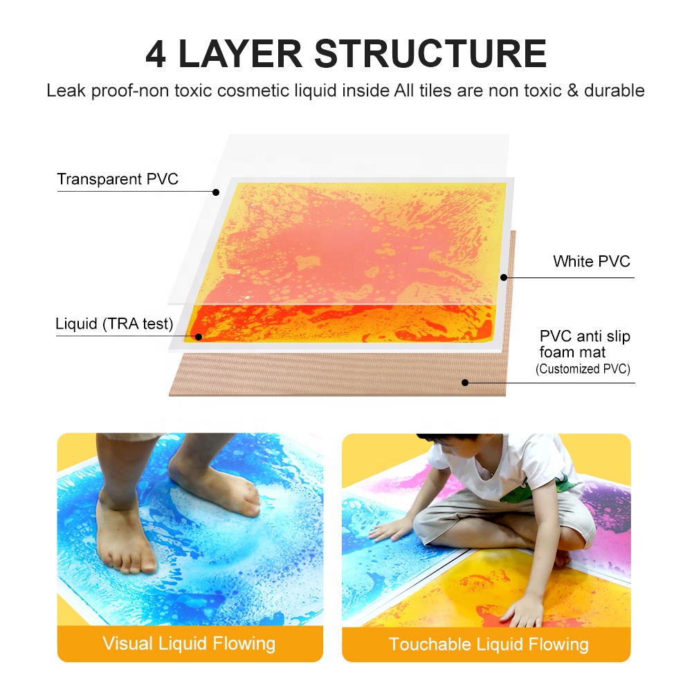 Juguetes Preschool Educational Liquid Gel Floor Tile Sensory Integration Equipment Game Sensory Toys for Autistic Children