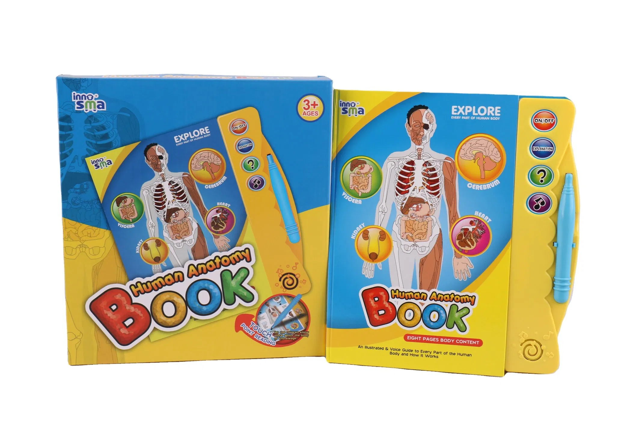 Educational Toys Kids Human Anatomy E-book Interactive Sound Book Educational Learning Machine for Toddlers