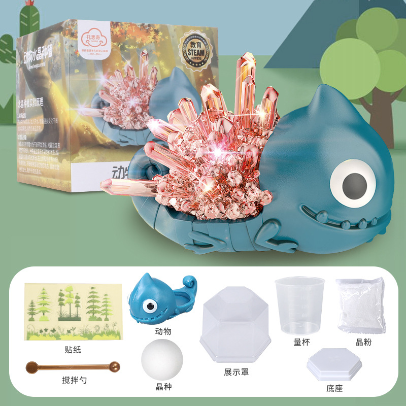 Crystal Growing Kit for Kids Dinosaur Educational Science Stem Toy