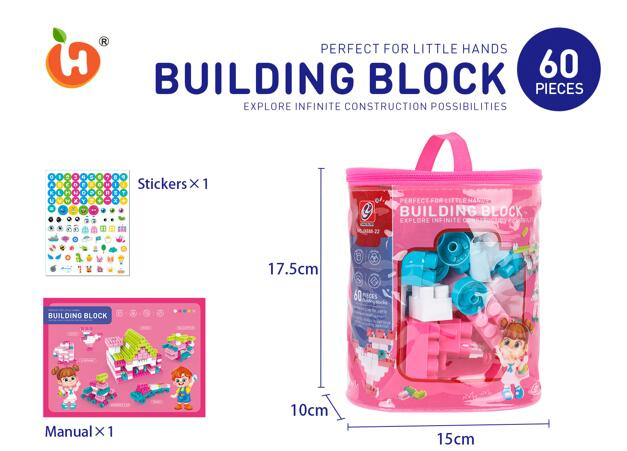 60PCS Building Blocks Early Learning Toys for Toddlers 1.5-3 Years Old
