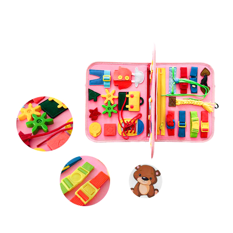 New Activity Baby Sensory Learning Toy Busy Book Bag Montessori Educational Felt Busy Board for Toddler