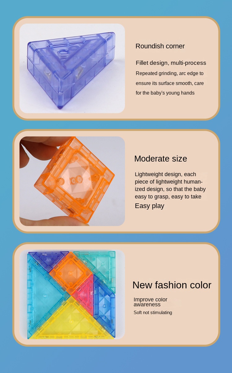 Magnetic Tangram Puzzles for First Grade Math Teaching Special Educational Toys for Kindergarten Primary School Students