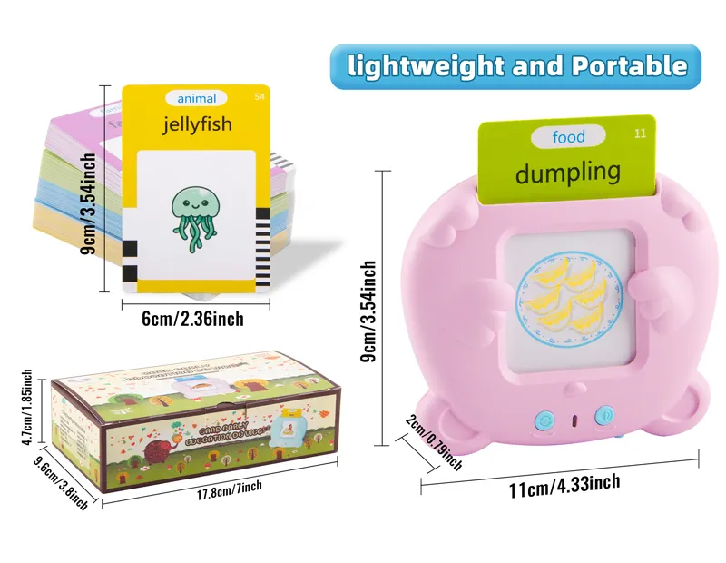Early Learning Machine Cognitive Talking Flash Card Educational Toy