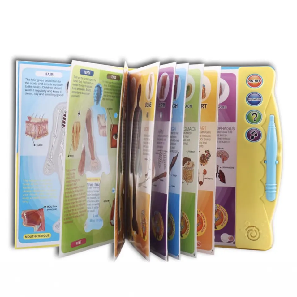 Educational Toys Kids Human Anatomy E-book Interactive Sound Book Educational Learning Machine for Toddlers