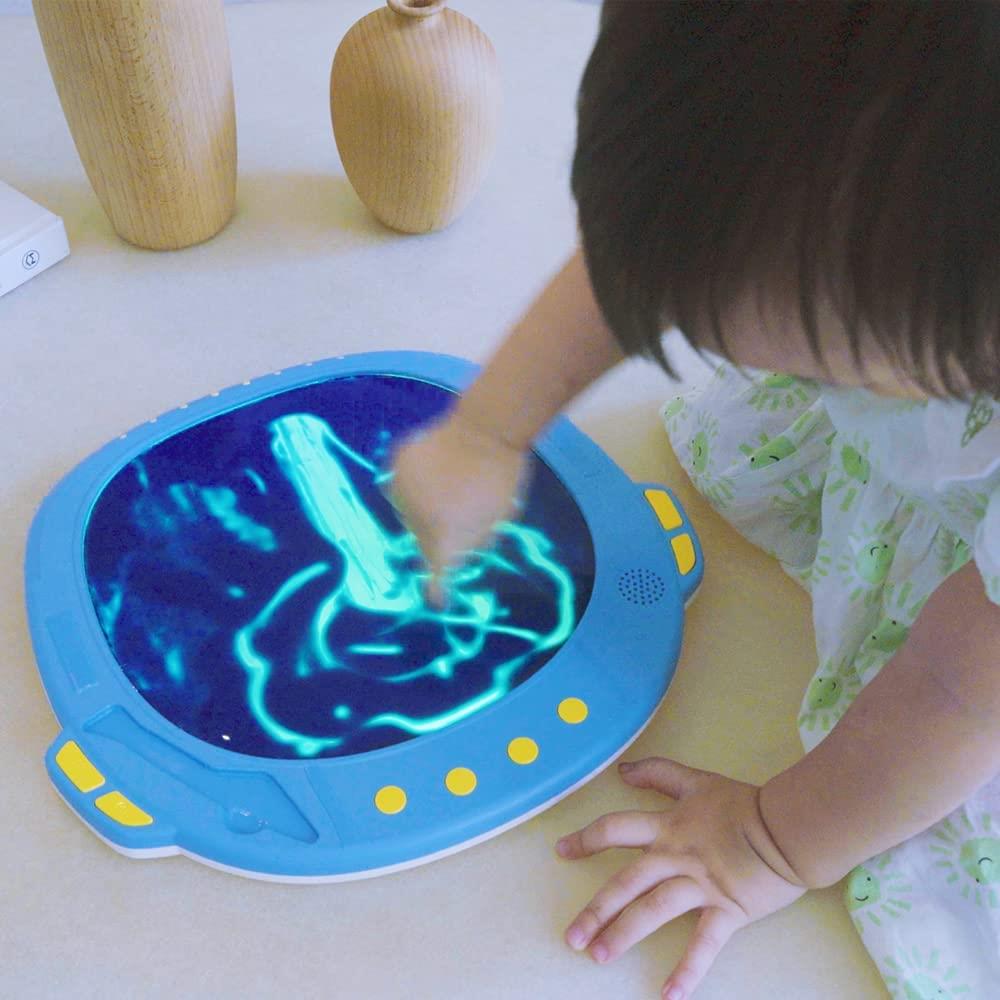 Portable Gel Drawing Board Reusable Mess-Free Art Pad RGB Musical Doodle Board Kids Drawing Toys