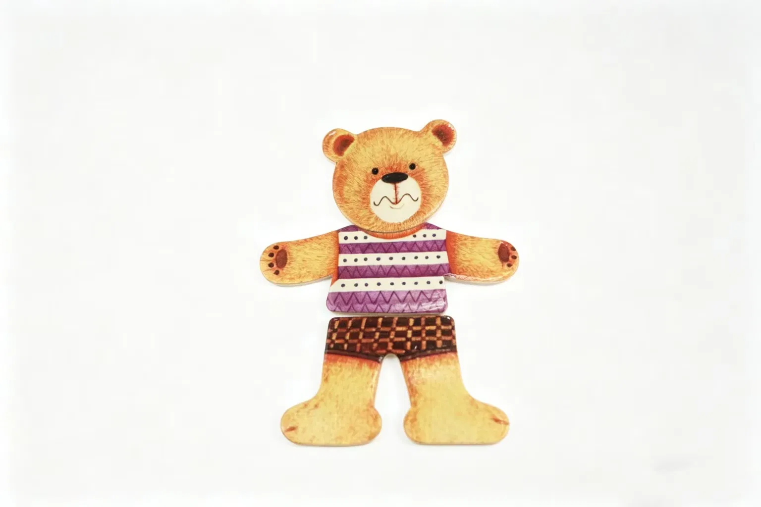 Intellectual Toys Early Learning Develop Teddy Puzzle Wooden Toy for Children