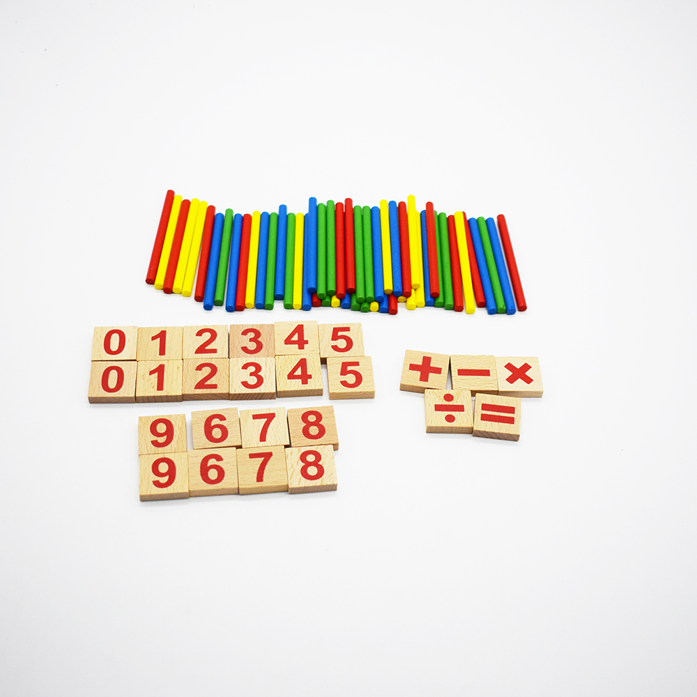 Numbers Math Counting Toy Addition Subtraction Multiplication Division Mathematics Wooden Math Counting Sticks Toys