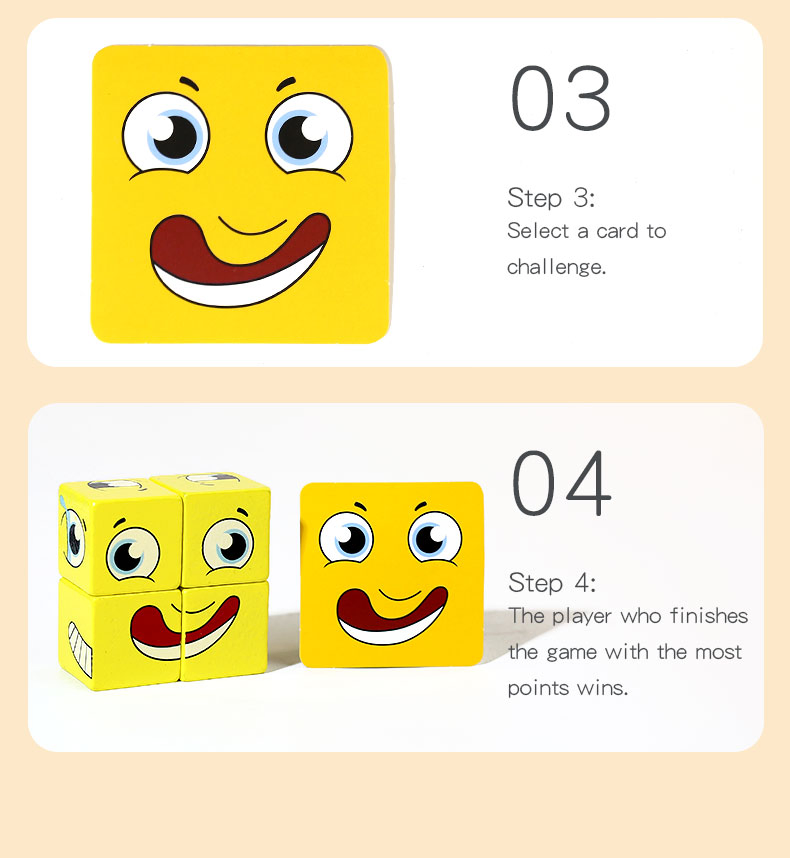 Emotional Rotation Cube - Interactive Learning Toy for Children's Emotional Development