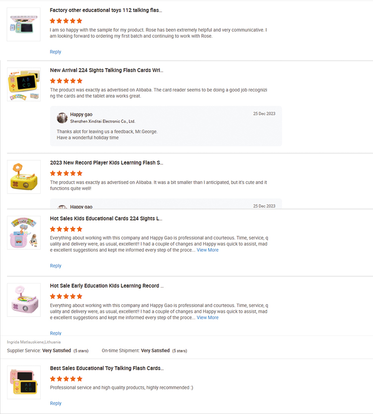 Talking flash cards packaging standards