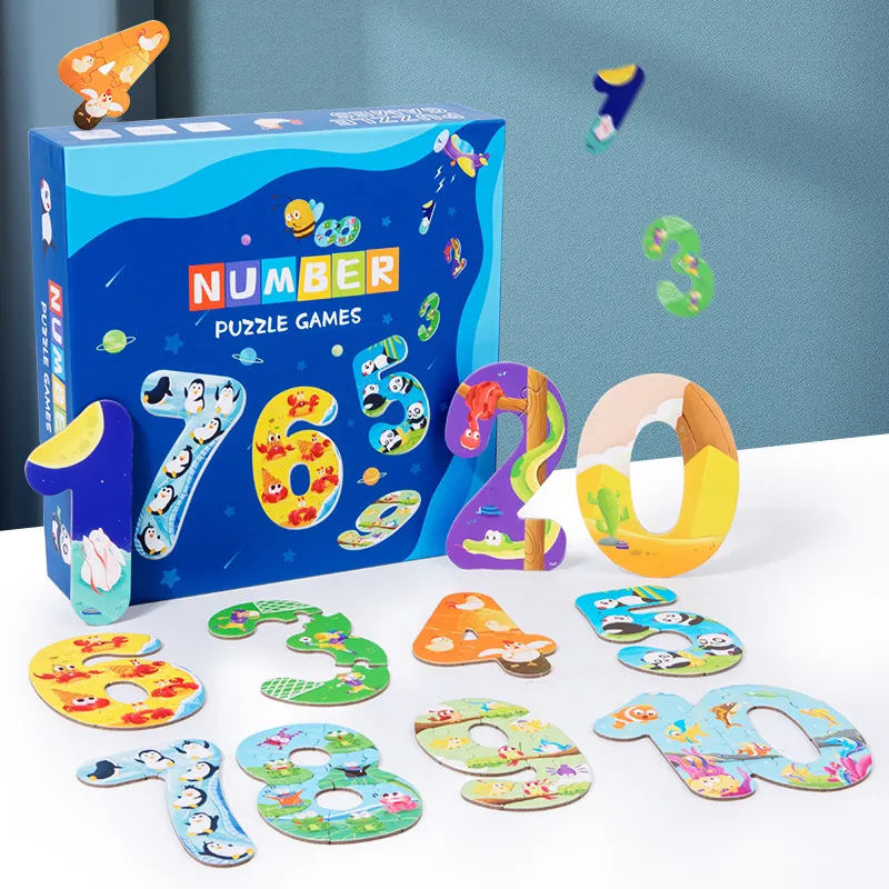 New Didactic Learning Letters Numbers Jigsaw Puzzles Educational Toy