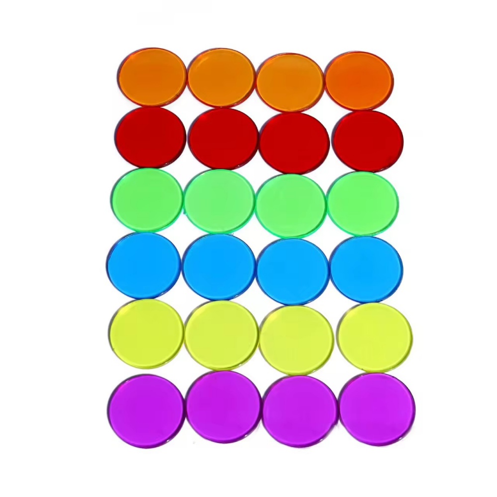 19mm Colorful Transparent Plastic Counters Bingo Chips Math Manipulatives For Kids Early Education Classroom Games &amp; Learning
