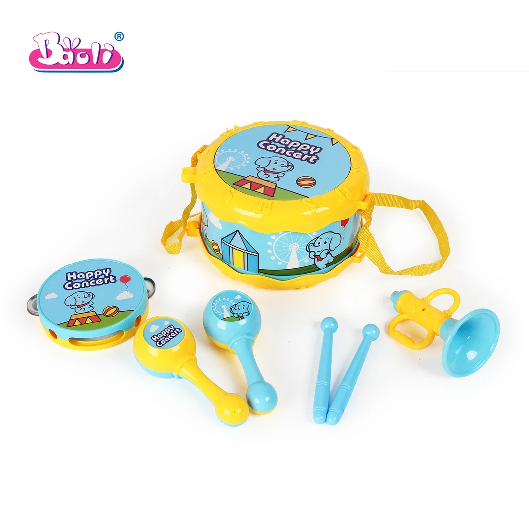 Baoli Interactive Kids Drum Toy with Microphone and Flashing Lights, Musical Learning Toy with MP3 Connection for Toddlers