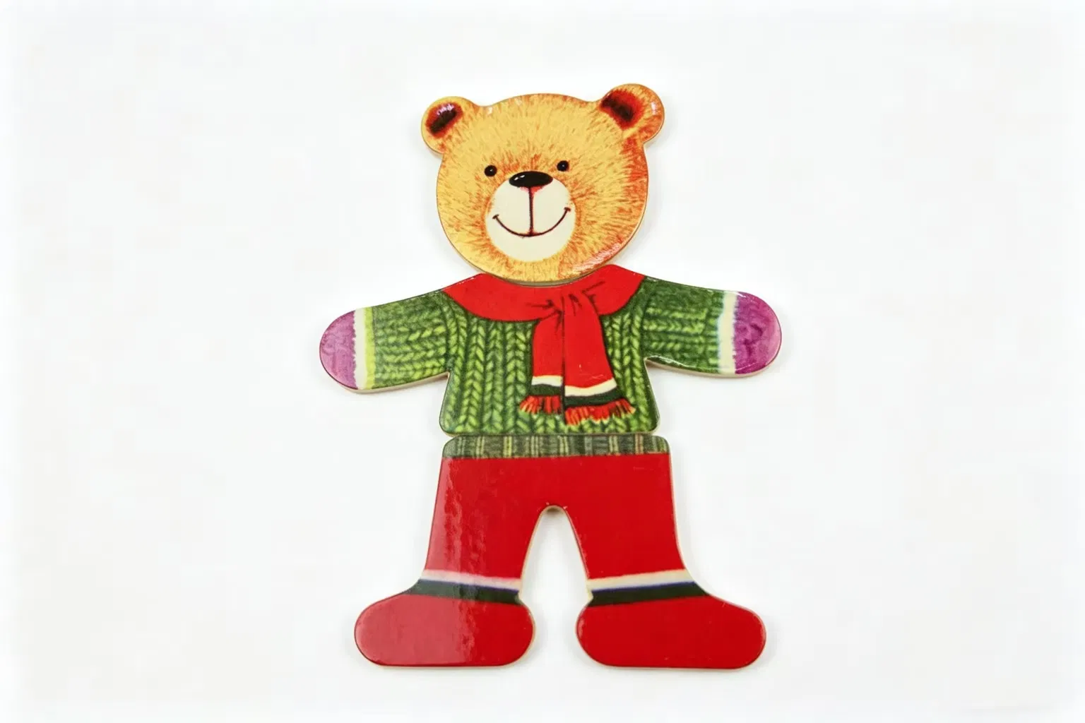 Intellectual Toys Early Learning Develop Teddy Puzzle Wooden Toy for Children
