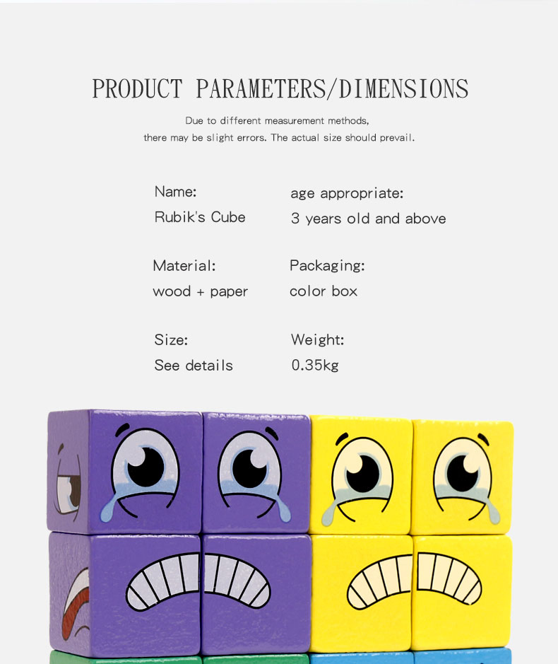 Emotional Rotation Cube - Interactive Learning Toy for Children's Emotional Development