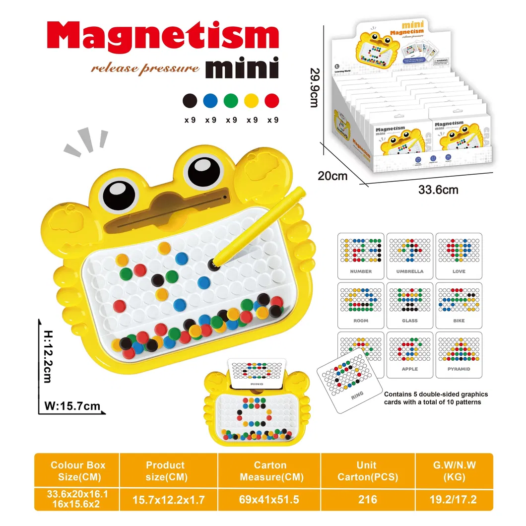 DIY Painting Toys Fruit Shape Play Games Magnetic Ball Magnetic Drawing Board Educational Painter Gift Toys for Baby