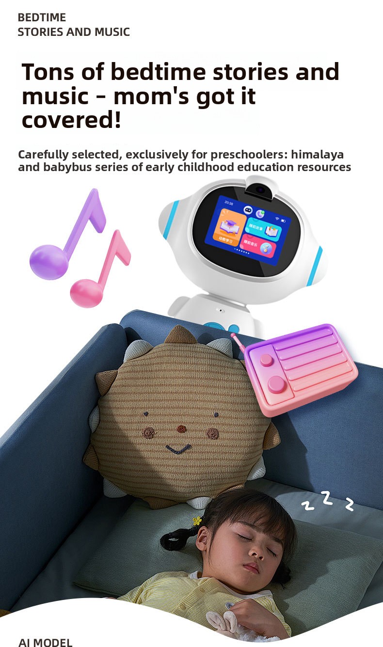 Early Education Robot Enlightenment Children LCD Screen AI Voice Interactive Learning Intelligent Customized 2026 8GB Storage