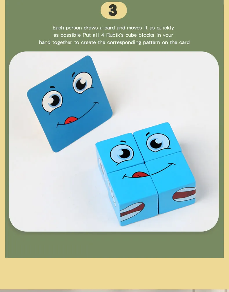 Emotional Rotation Cube - Interactive Learning Toy for Children's Emotional Development