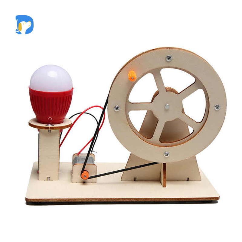 Interactive STEM DIY Science Experiment Kit 3D Hand Crank Generator Age 8-12 Home Classroom Physics Creative Boys Toy in Box
