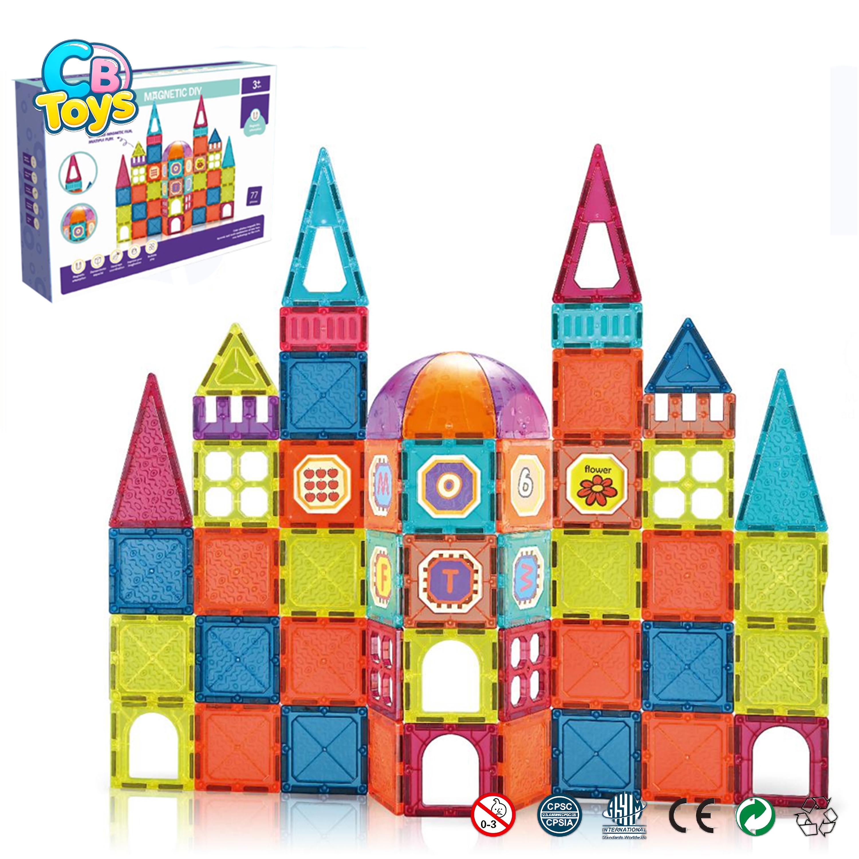 Cooler Baby Magnetic Blocks Building Toys Preschool Learning Sensory Montessori Toys for 3+ Year Old Boys and Girls