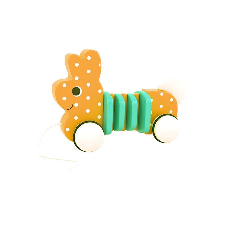 Interactive Wooden Push &amp; Pull Toy for Kids' Learning
