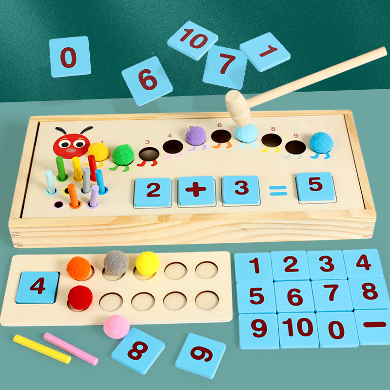 New Arrival Children's Math Early Education Teaching Aids Set Kindergarten Creative Caterpillar Learning Box Toy