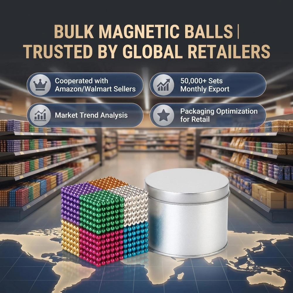 Educational Color Magnetic Balls - Anti-Stress Fidget Toy For Office Home, Non-Toxic ABS Material, CE/RoHS Certified