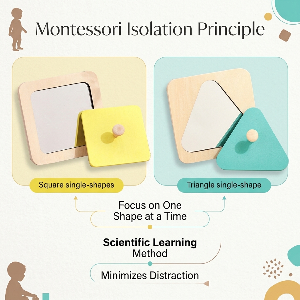 New Eco-friendly Montessori Wooden Mirror Puzzle Self-Discovery Toy Toddlers Early Educational Preschool Teaching Aids Unisex