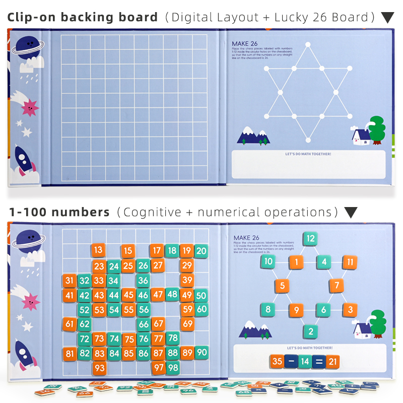 Toddler Montessori Toys 100 Number Calculation Puzzle Learning Mathematics Teaching Tool Toys