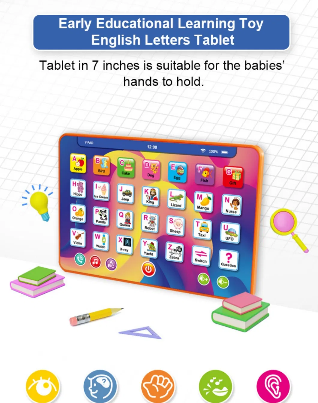 7-Inch English Alphabet Tablet Learning Toy Detail 1
