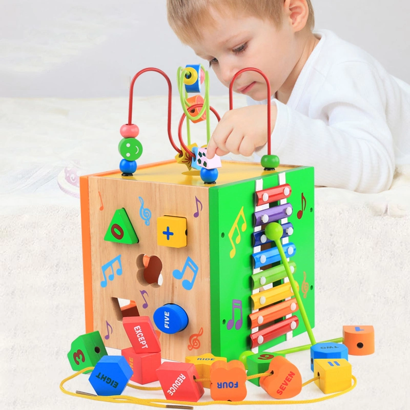 Kids Wood Educational Toy, Children Game Puzzle Toy, Baby Block Toy, Animal Toy Model Toy, Learning Toy, Wooden Shape Sorting Building Cube Block Toy