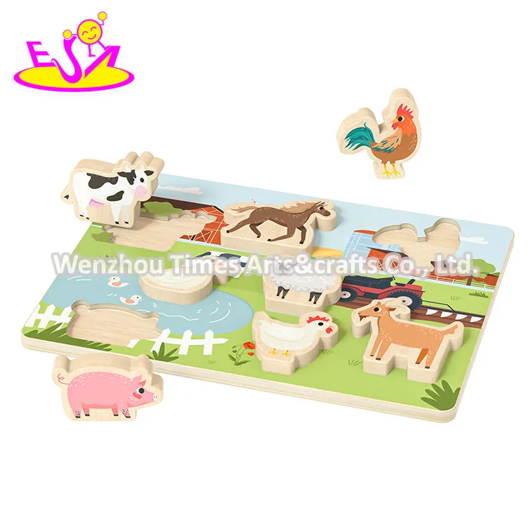 OEM Preschool Learning Wooden Number Puzzle Toys for Kids W14b170