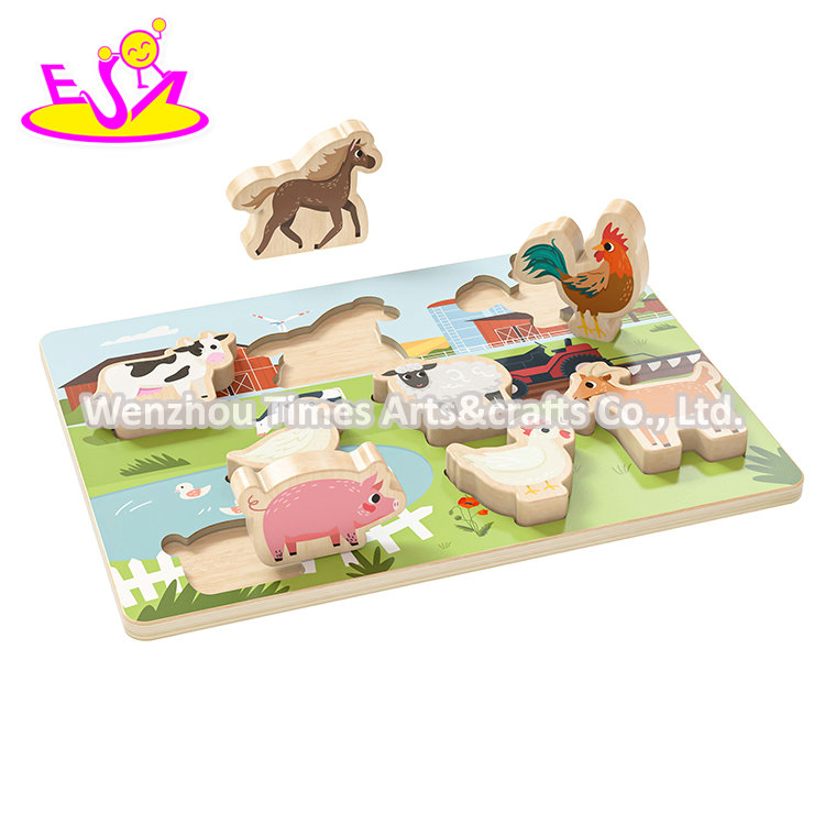 OEM Preschool Learning Wooden Number Puzzle Toys for Kids W14b170