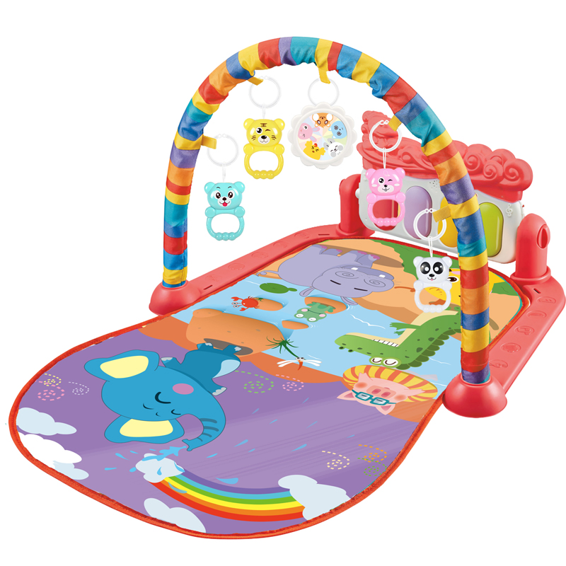 AiJH Musical Baby Activity Gym Multi-Functional Infant Play Mat with Pedal Piano Fitness Games Interactive Learning Toy