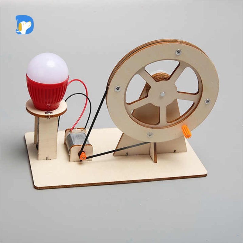 Interactive STEM DIY Science Experiment Kit 3D Hand Crank Generator Age 8-12 Home Classroom Physics Creative Boys Toy in Box