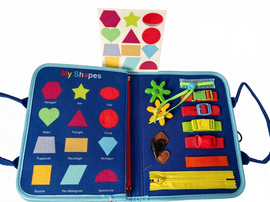 Soft Felt Interactive Montessori Sensory Learning Activity Busy Book Educational Toy for Toddlers Travel Colorful Basic Concepts
