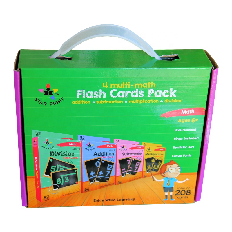 Custom Printed English Number Flash Cards/Cognitive Cards Math Learning Paper Educational Toys Game Card For Kid