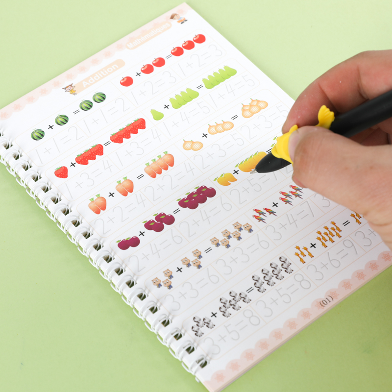 Kids Educational Toy French Calligraphy Reusable Drawing Handwriting Alphabet Letter Magic Practice Book Magic Copybooks