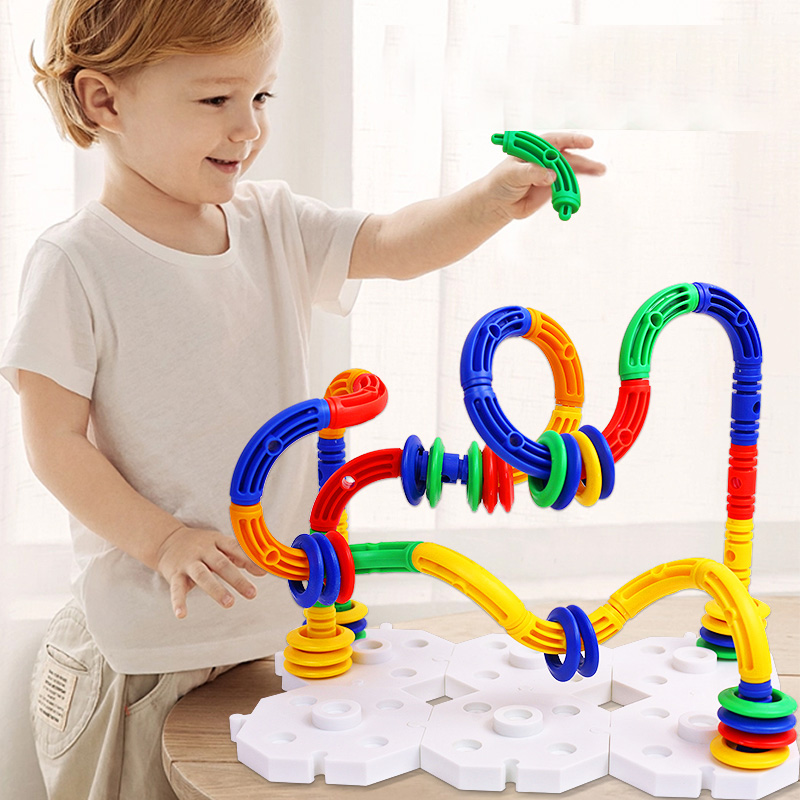 ON-U-MIND Early Learning Colorful ABS Model Toys Toddlers Board Games Enhancing Hand-On Ability Creativity Building Blocks