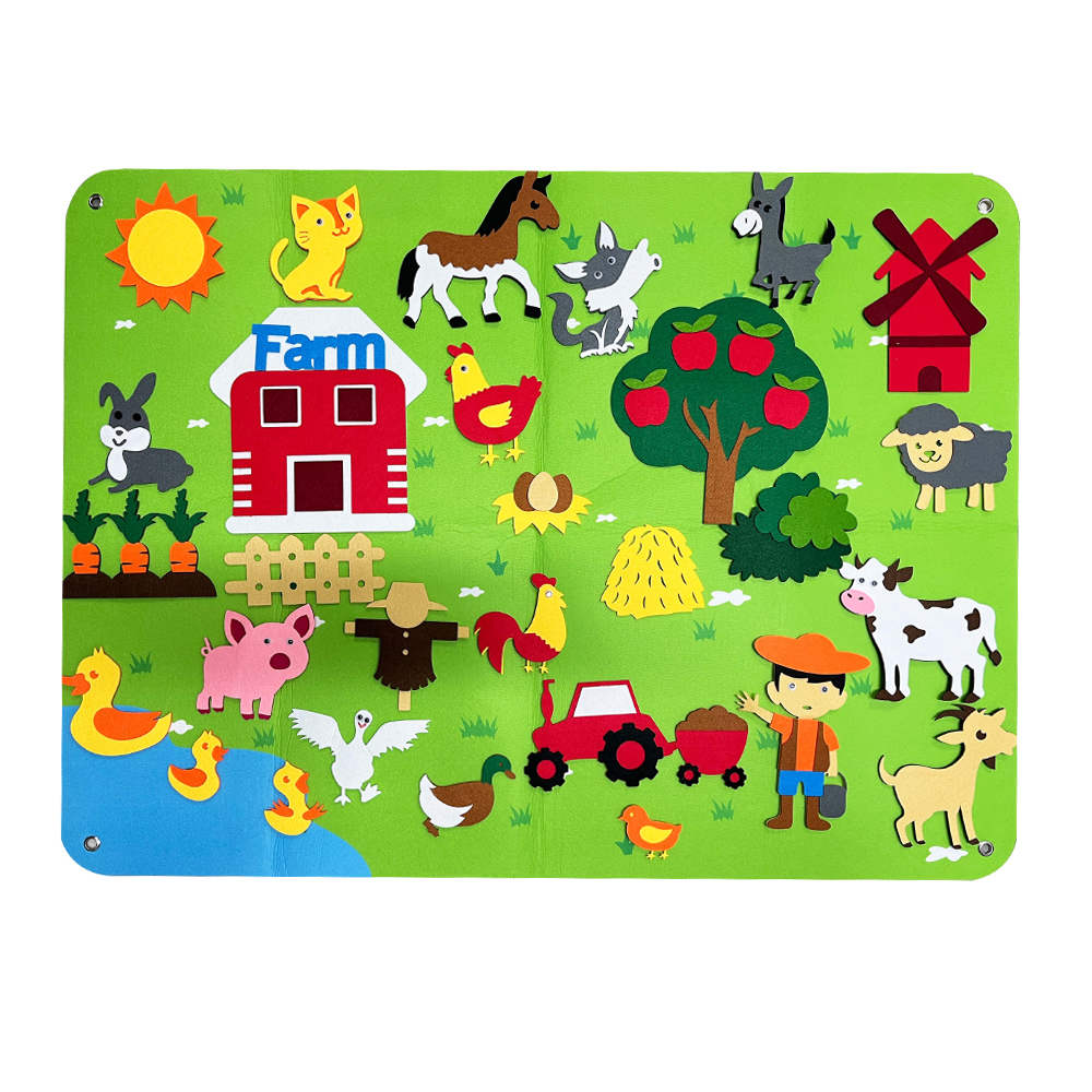 Farm Animals Felt Story Busy Board Set