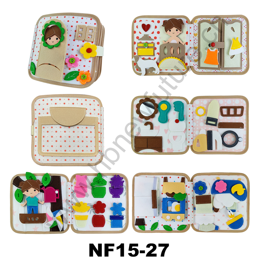 NF15-27 Beige Girl Busy Book