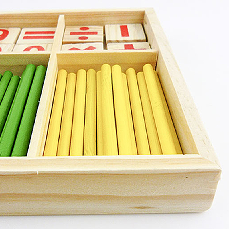 Wooden Baby Montessori Early Educational Learning Toys Children Initiation Math Number Counting Sticks Games for Kids Boys Girls