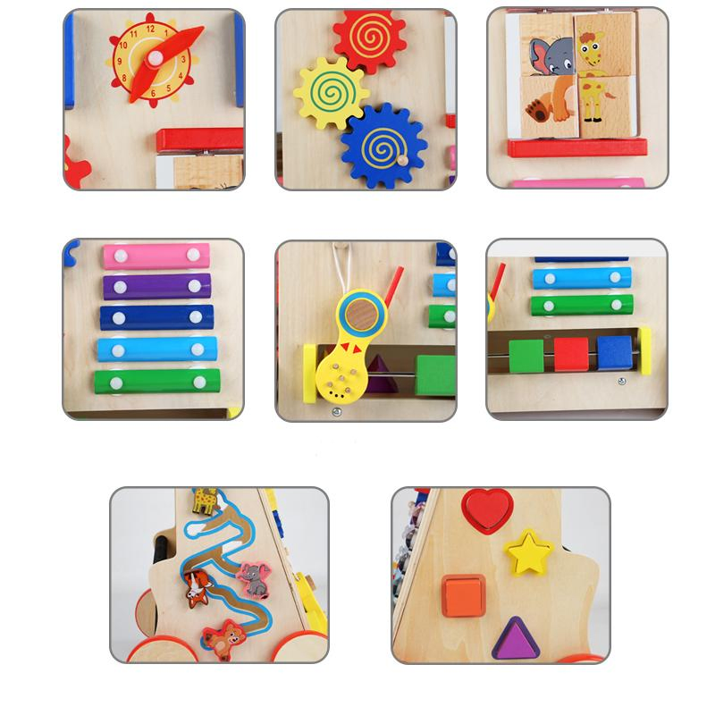 Wholesale Child Wooden Baby Walker Educational Activity Center Goods Montessori Play Games Gift Set Children Playing Popular Items Kid Juguetes Gift Toy