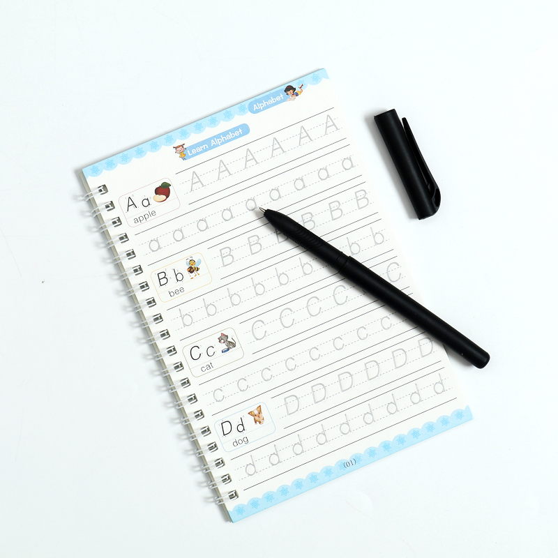 In Stock Magic Practice For Preschool Kids Groove Alphabet Disappear Ink 4 Pcs Sank Magic Copybook