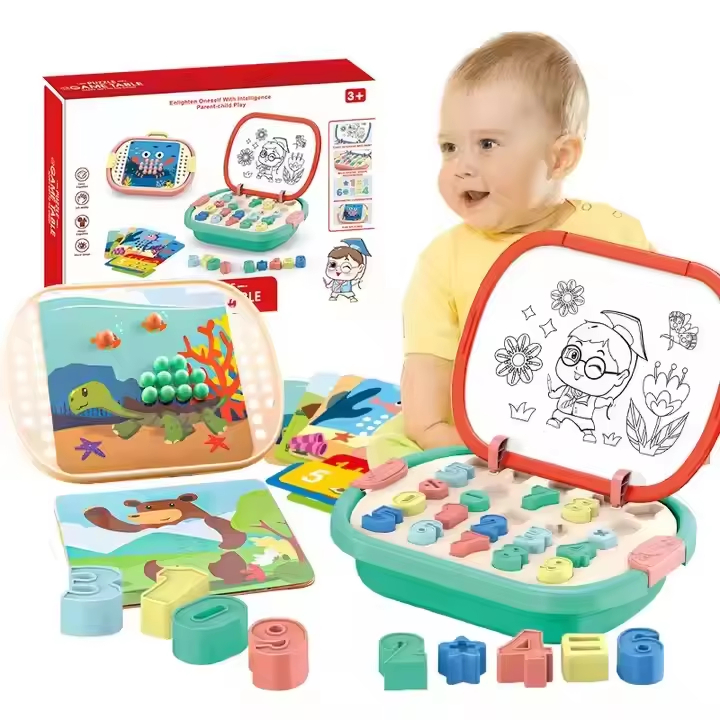 Kids Multifunctional Learning Tablet Toys Educational Drawing Board Play Puzzle Game Toy