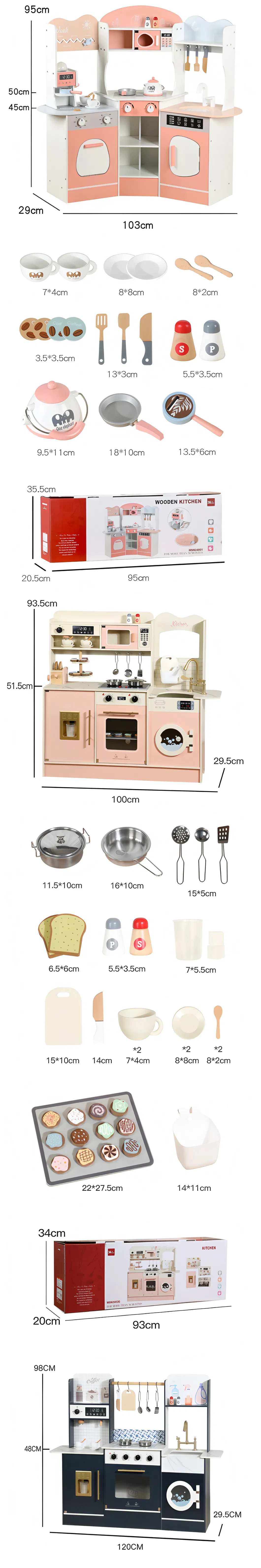 Brinquedos Infantis Wholesale Educational Cheap DIY Plaything Children Toy Kids Item Montessori Baby Sensory Juguetes Montessori Wooden Pretend Play Kitchen Toy