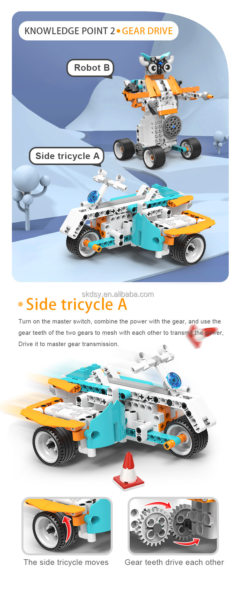 STEM Robotics Building Blocks APP Programming Remote Control Robot Kit Educational Coding Toy OEM ODM Custom Logo Packaging