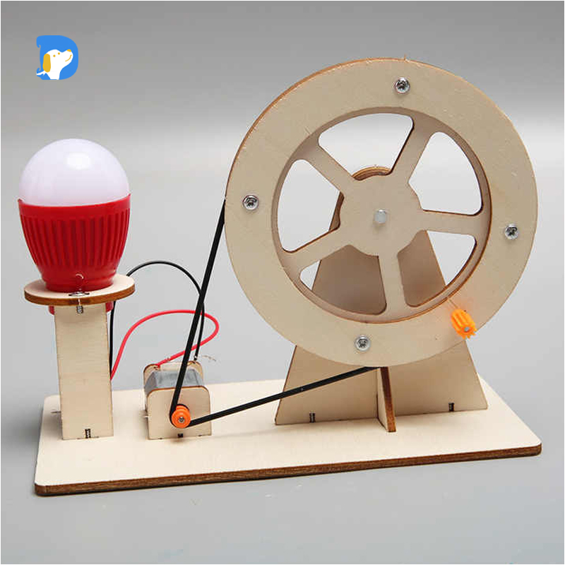 Interactive STEM DIY Science Experiment Kit 3D Hand Crank Generator Age 8-12 Home Classroom Physics Creative Boys Toy in Box