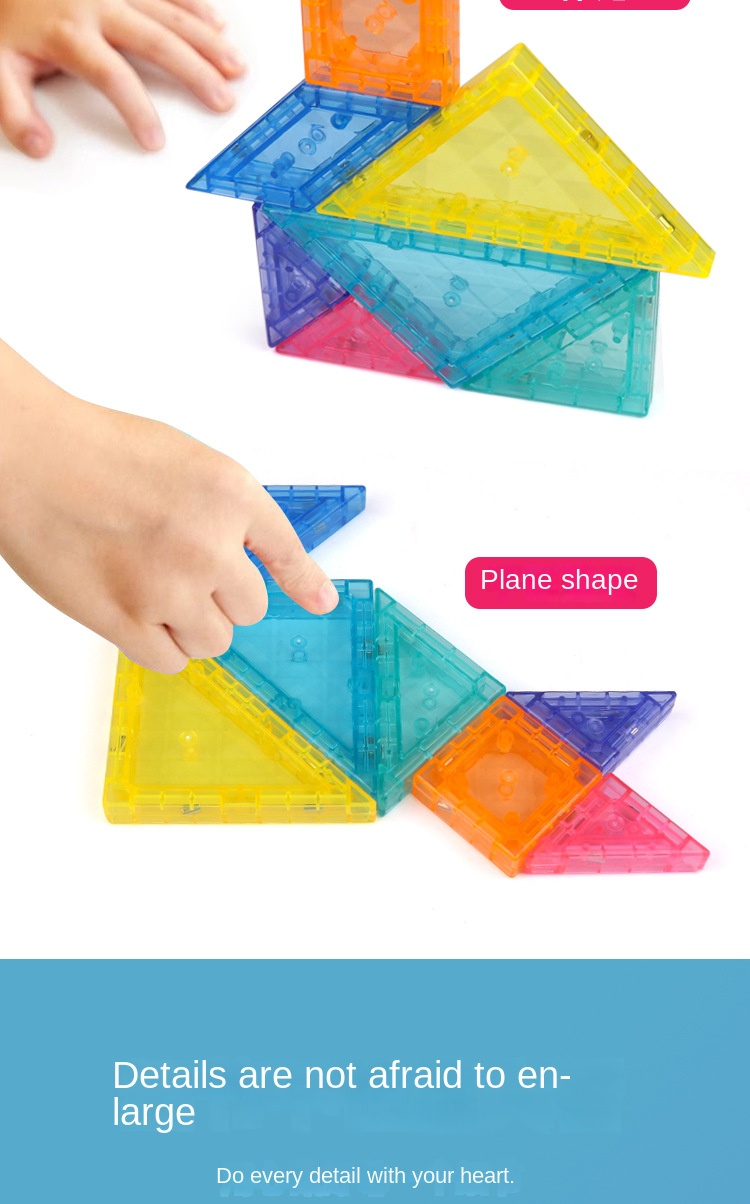 Magnetic Tangram Puzzles for First Grade Math Teaching Special Educational Toys for Kindergarten Primary School Students