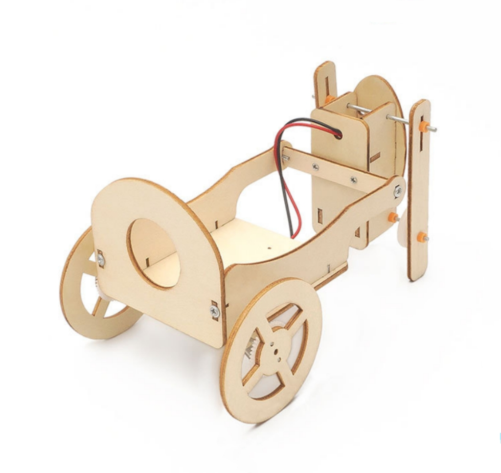 Robot Pulling Car Kit Children′ S DIY Stem Creative Scientific Programming Technology Learning Wooden Educational Toys